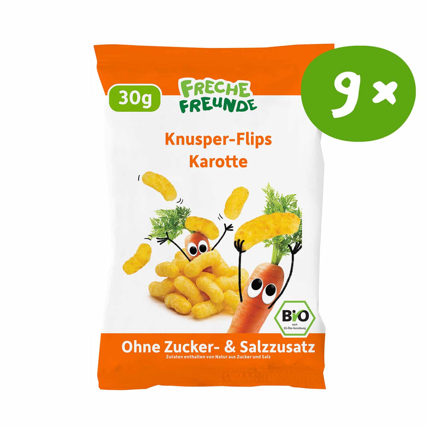 freche-freunde-knabberzeug-knusper-flips-karotte-mais-snack image 1
