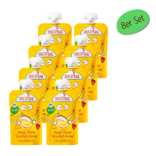 fruchtbar-bio-quetschie-mango-orange-kokosmilch-banane-ab-6-monaten image 1