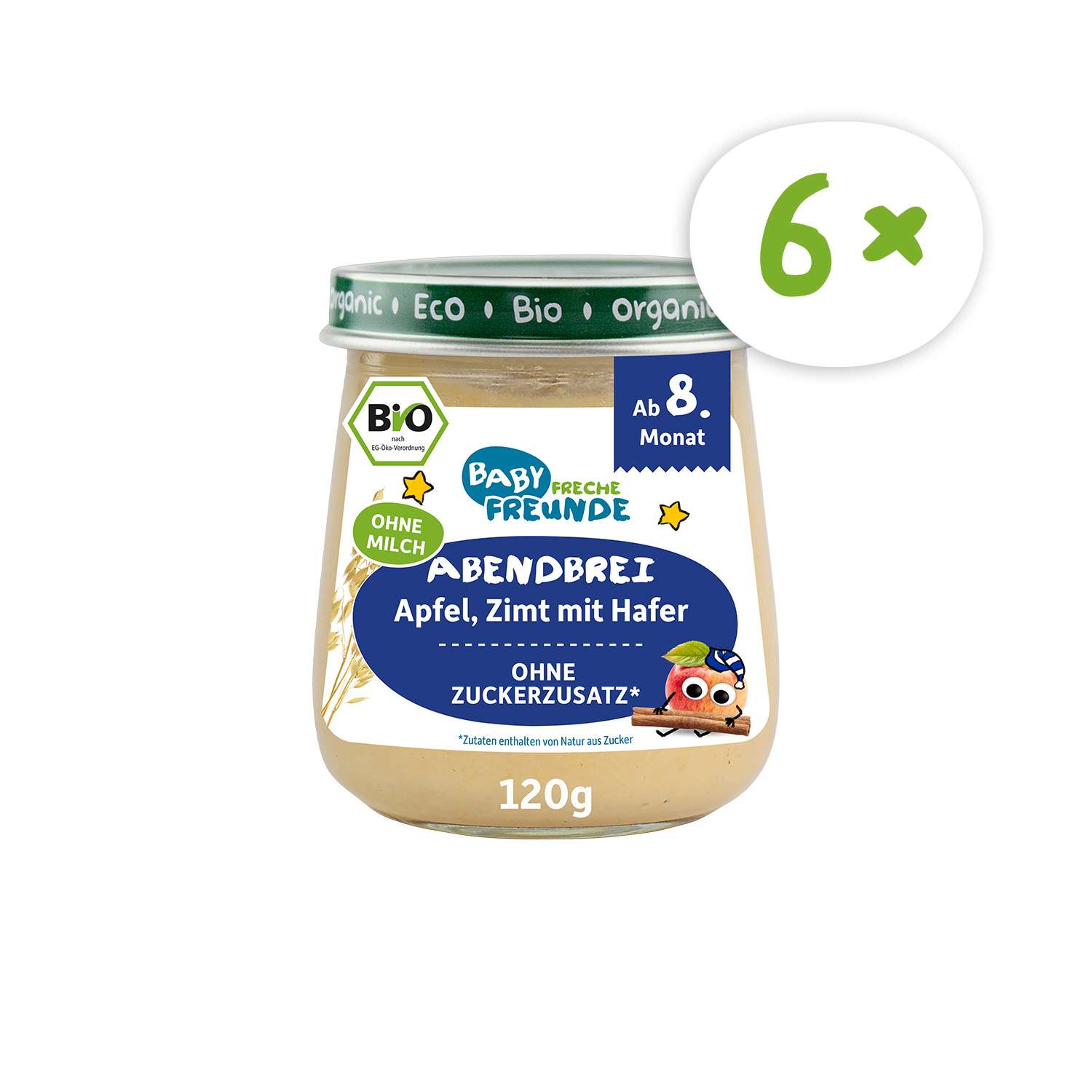 freche-freunde-abendbrei-apfel-zimt-hafer-gl-schen-ab-8-monat-bio image 1