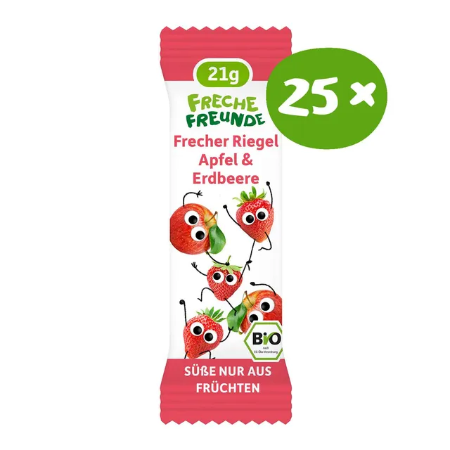 freche-freunde-riegel-apfel-erdbeere-fruchtriegel-bio image 1