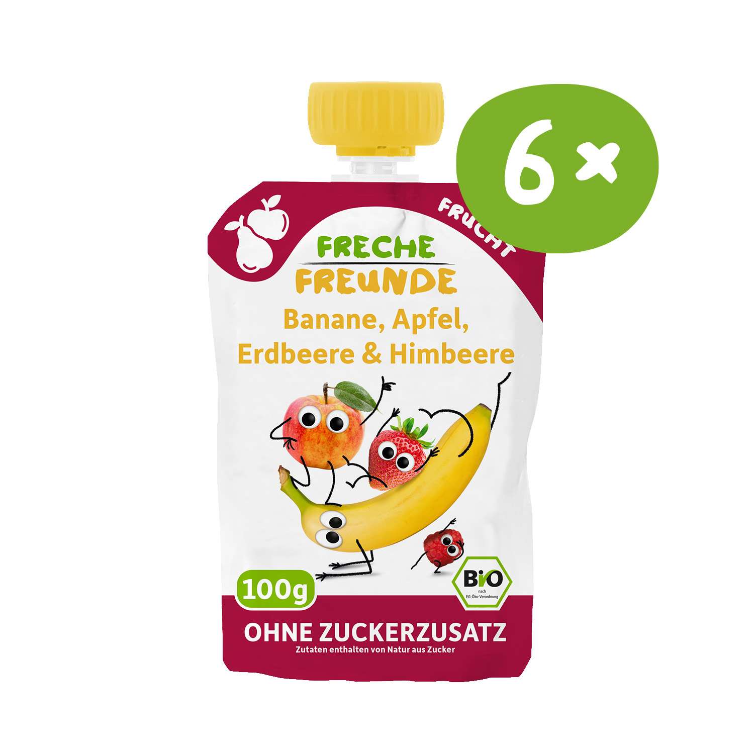 freche-freunde-quetschies-banane-apfel-erdbeere-himbeere-bio image 1