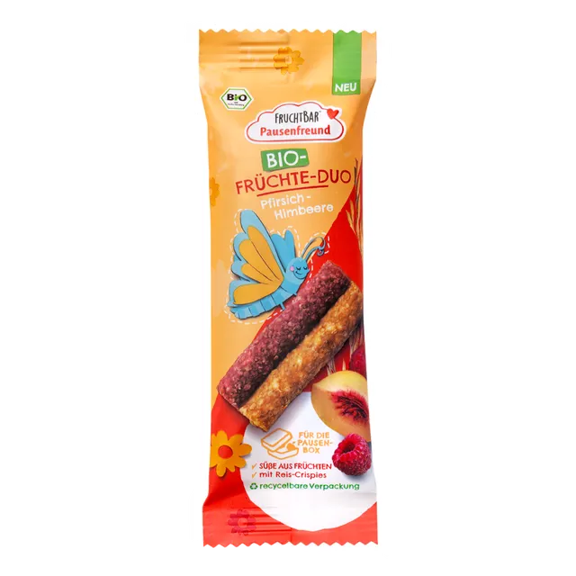 fruchtbar-bio-fr-chte-duo-pfirsich-himbeere-fruchtriegel-einzelst-ck image 1
