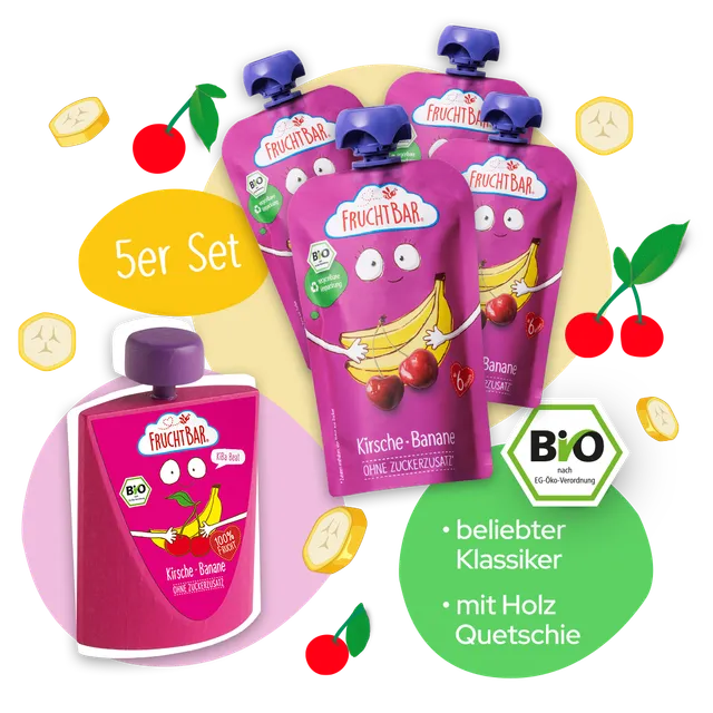 fruchtbar-bio-quetschie-kiba-kirsche-banane-set-mit-holzquetschie image 1