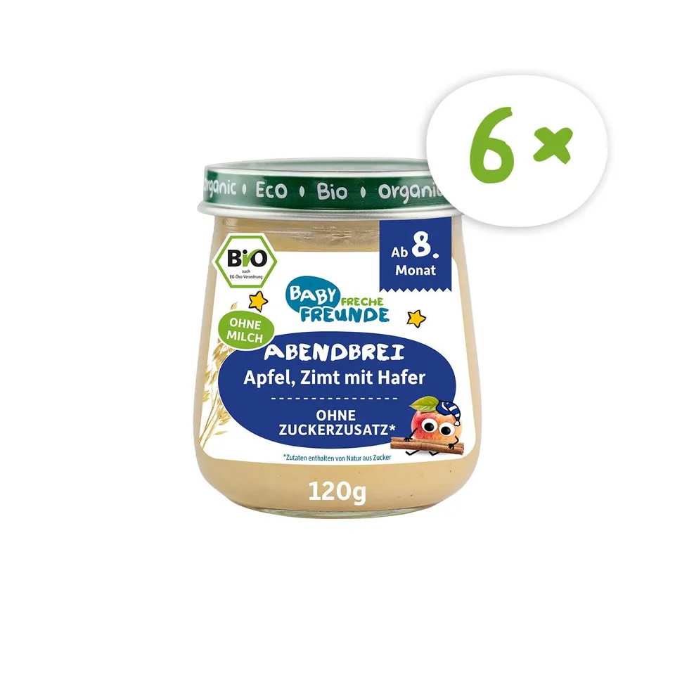 freche-freunde-abendbrei-apfel-zimt-hafer-gl-schen-ab-8-monat-bio image 1