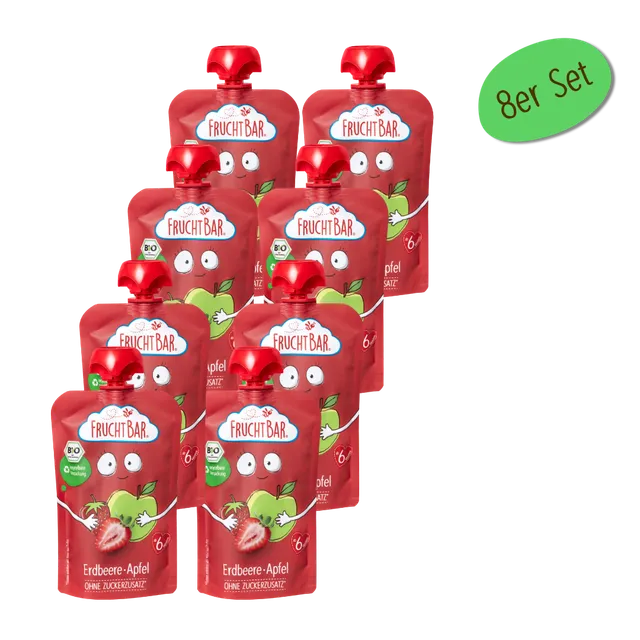 fruchtbar-bio-quetschie-erdbeere-apfel-fruchtp-ree-ab-6-monaten image 1