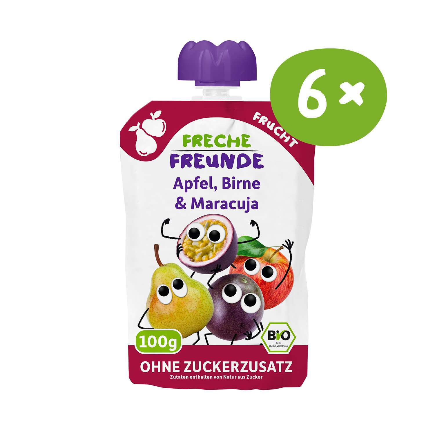 freche-freunde-quetschies-apfel-birne-maracuja-fruchtmus-100g image 1