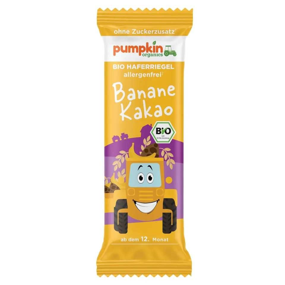 pumpkin-organics-bio-haferriegel-banane-kakao-18er-ohne-zuckerzusatz image 1