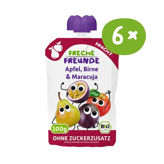 freche-freunde-quetschies-apfel-birne-maracuja-fruchtmus-100g image 1