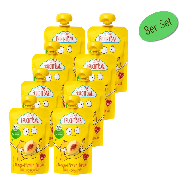 fruchtbar-bio-quetschie-mango-pfirsich-banane-quetschbeutel-ab-6-m image 1