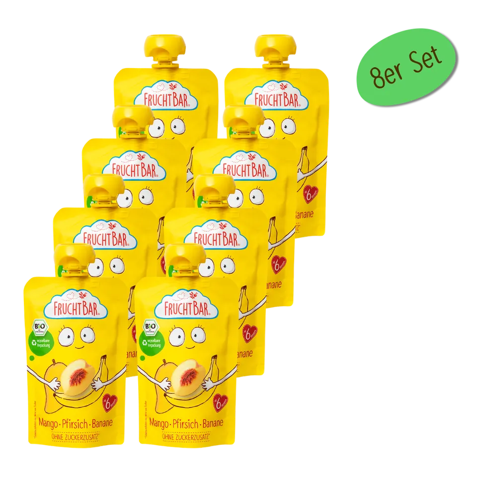 fruchtbar-bio-quetschie-mango-pfirsich-banane-quetschbeutel-ab-6-m image 1