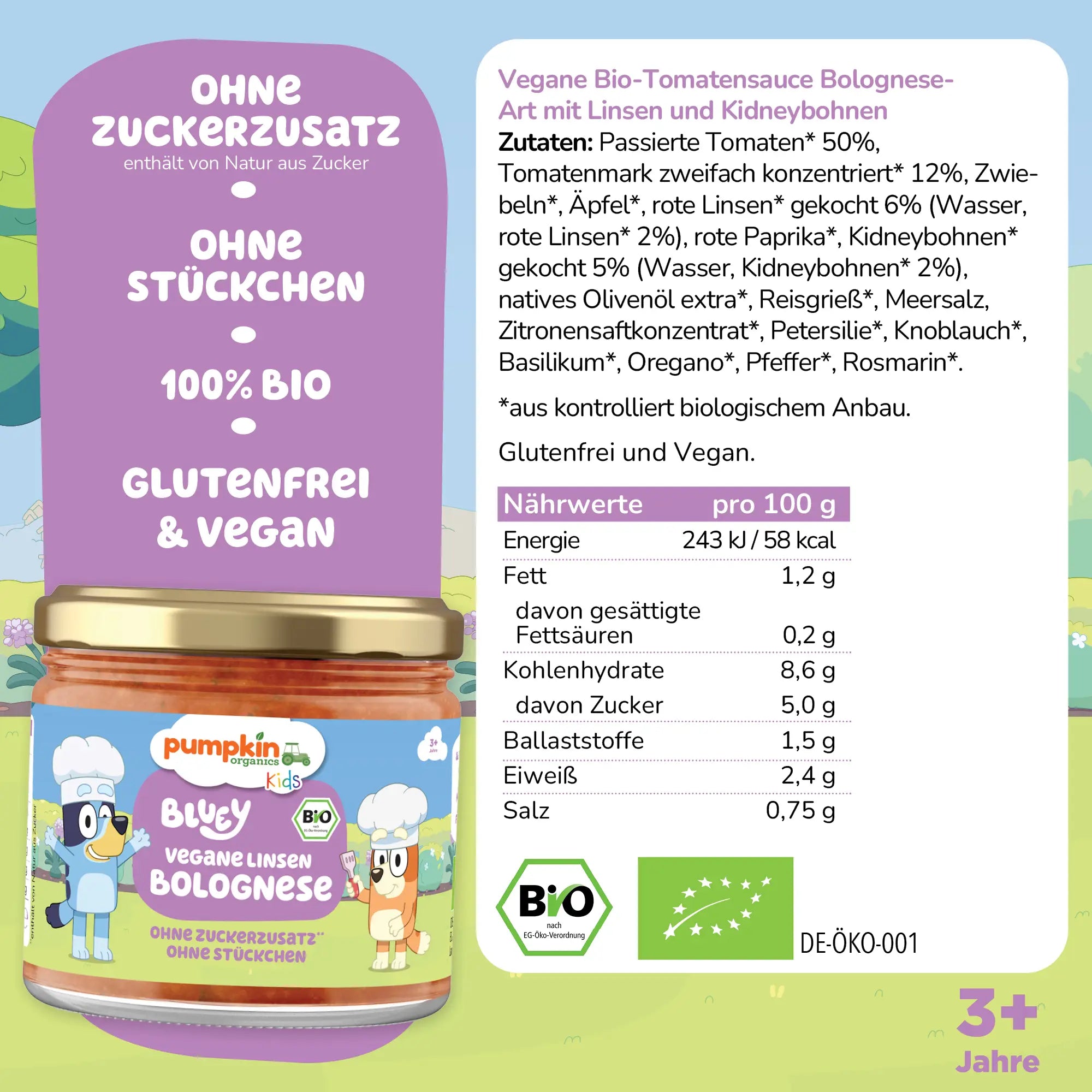 pumpkin-organics-bluey-linsen-bolognese-vegan-6er-pack-glutenfrei image 4