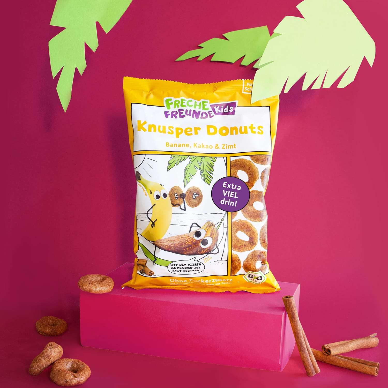 freche-freunde-knabberzeug-knusper-donuts-banane-kakao-zimt-5er-pack image 2