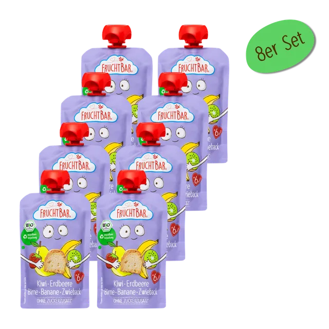 fruchtbar-bio-quetschie-kiwi-erdbeere-zwieback-quetschbeutel-6-m image 1