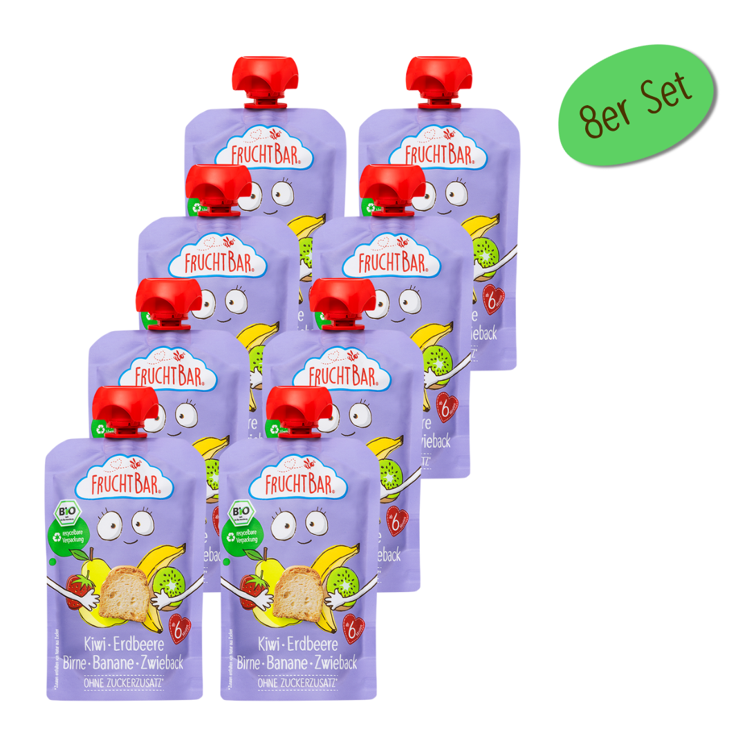 fruchtbar-bio-quetschie-kiwi-erdbeere-zwieback-quetschbeutel-6-m image 1