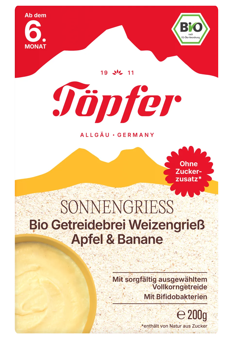 t-pfer-sonnengrie-bio-getreidebrei-weizen-apfel-banane image 1