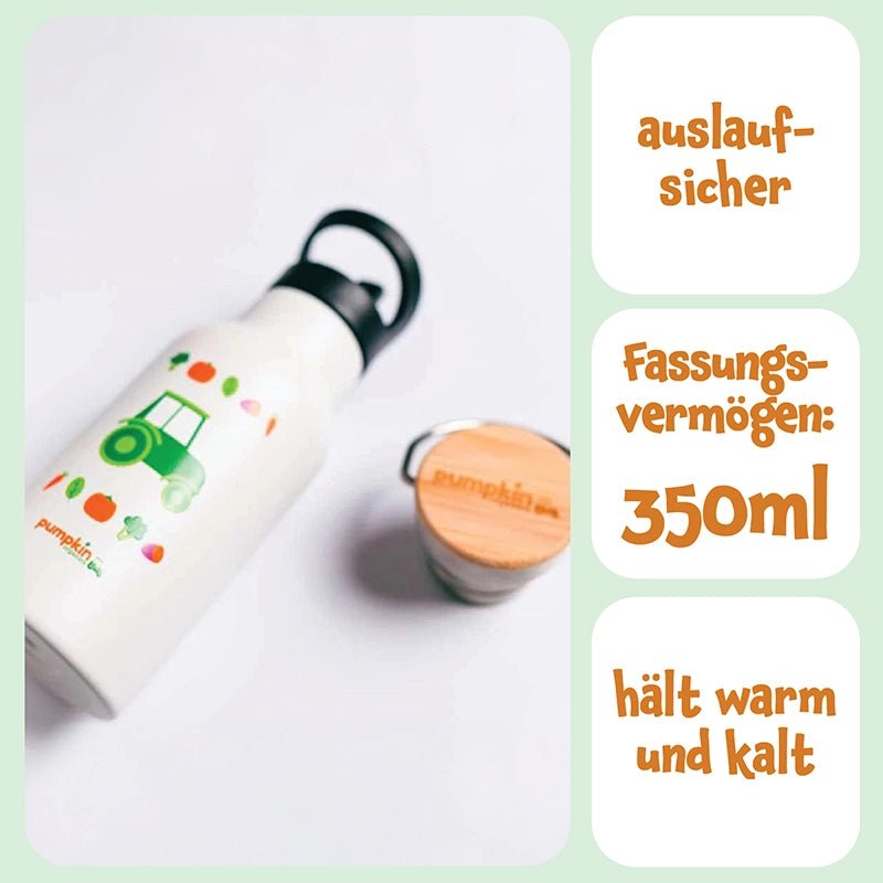 pumpkin-organics-trinkflasche-edelstahl-kikadu-mit-2-deckeln image 2