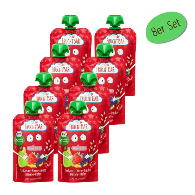 fruchtbar-bio-quetschie-kleiner-schatz-erdbeere-hafer-quetschbeutel image 1
