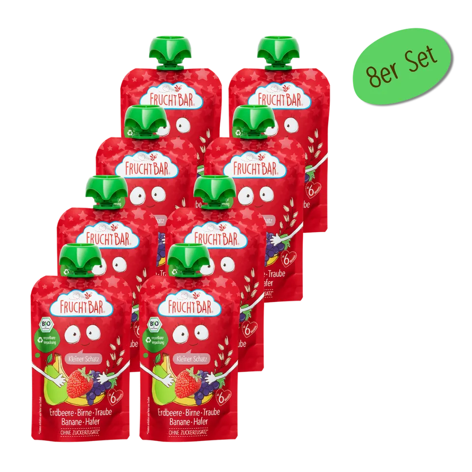 fruchtbar-bio-quetschie-kleiner-schatz-erdbeere-hafer-quetschbeutel image 1