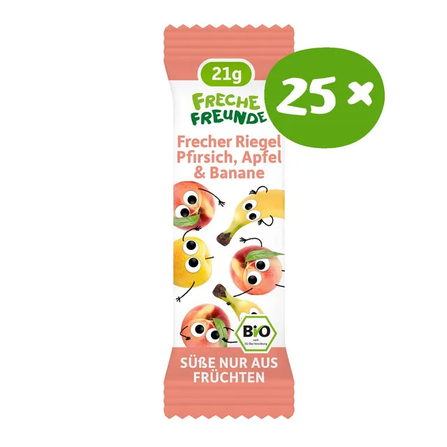 freche-freunde-riegel-pfirsich-apfel-banane-bio-fruchtriegel image 1
