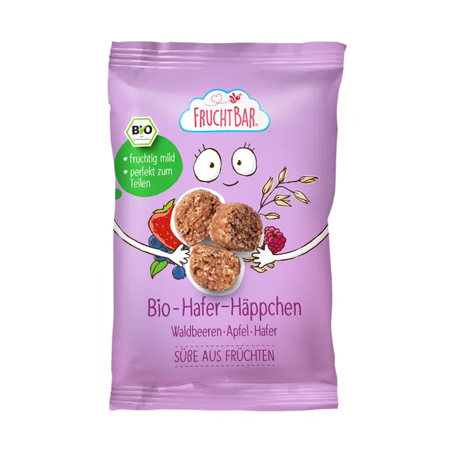 fruchtbar-bio-hafer-h-ppchen-waldbeeren-apfel-hafer-riegel-einzeln image 1