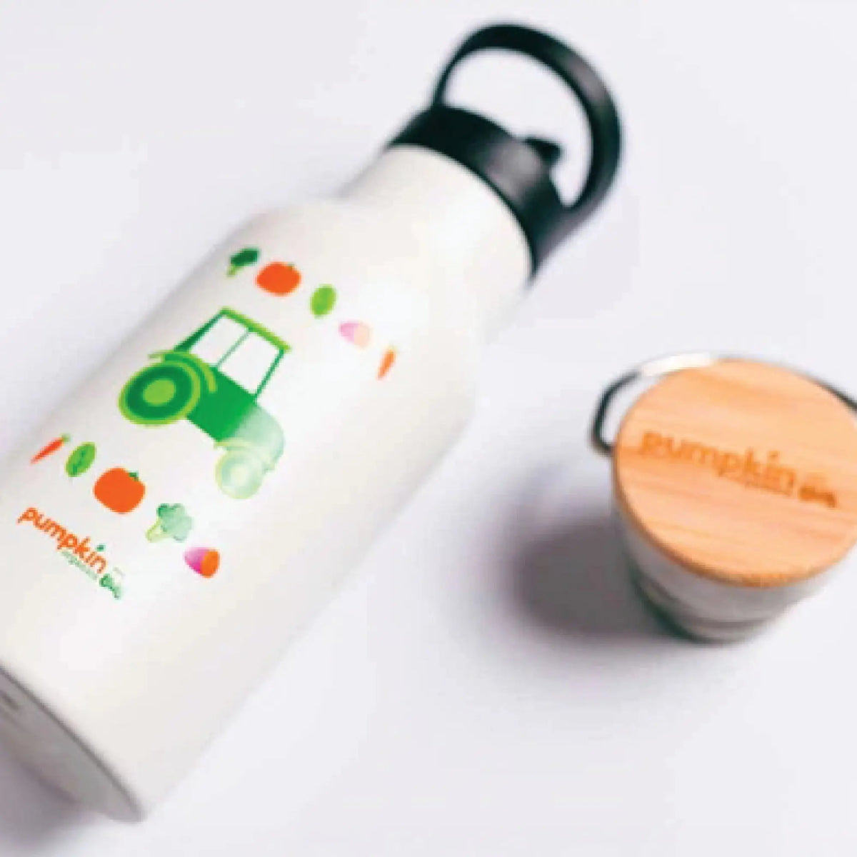 pumpkin-organics-trinkflasche-edelstahl-kikadu-mit-2-deckeln image 1
