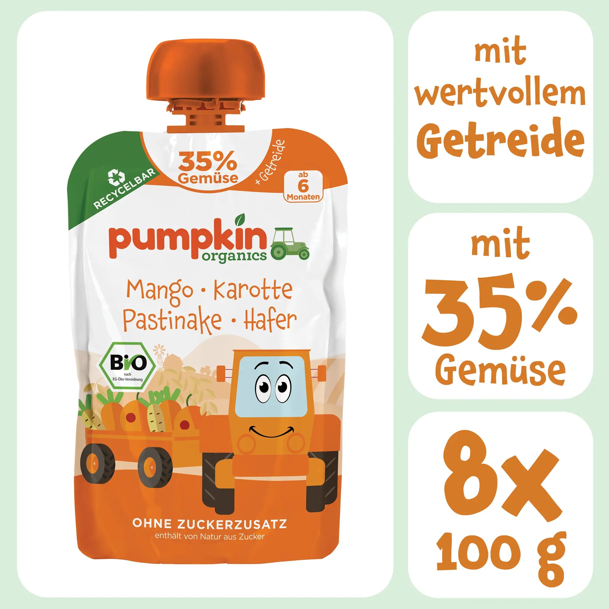 pumpkin-organics-bio-quetschie-mango-karotte-pastinake-8er-pack image 2