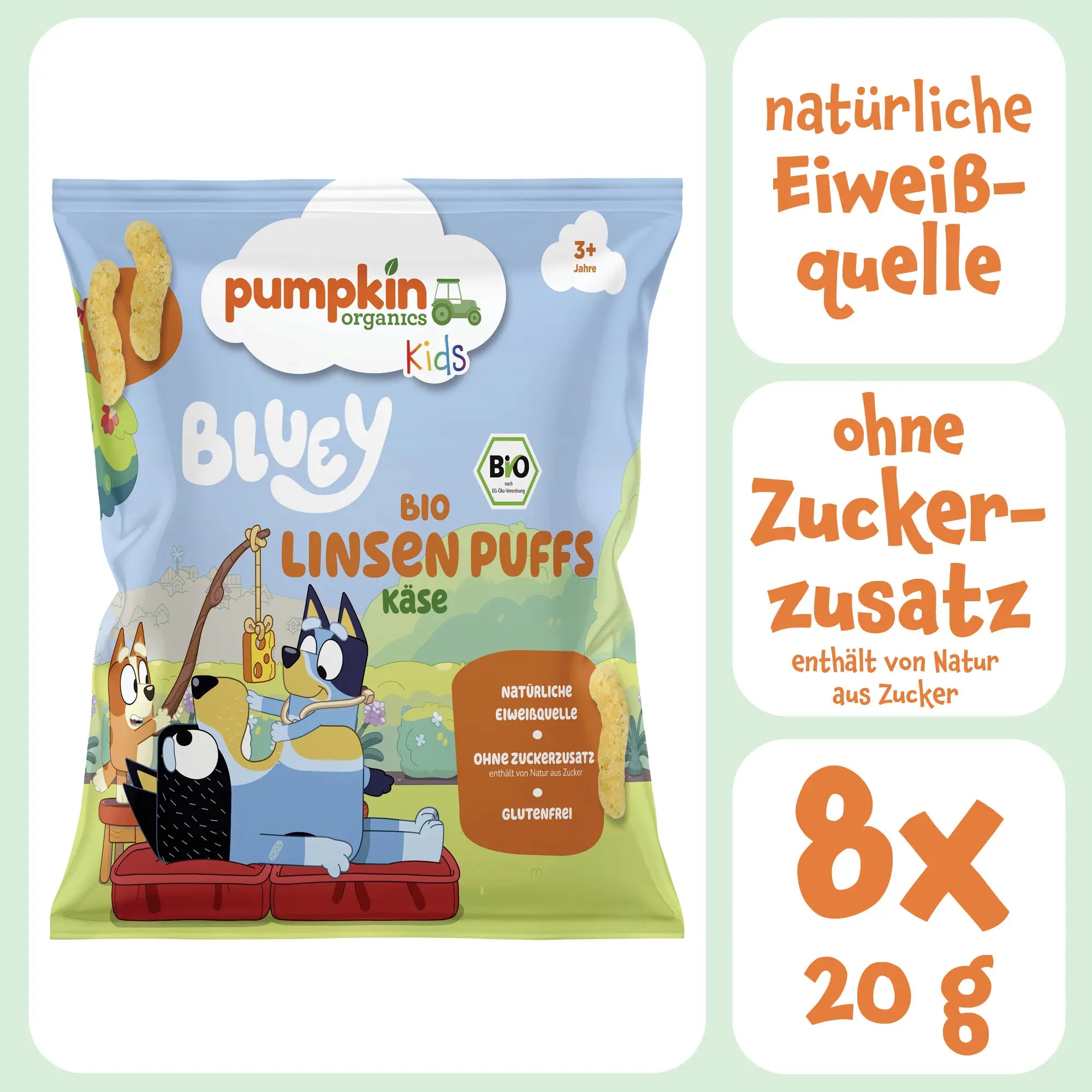 pumpkin-organics-bluey-linsen-puffs-k-se-snack-8er-pack image 2