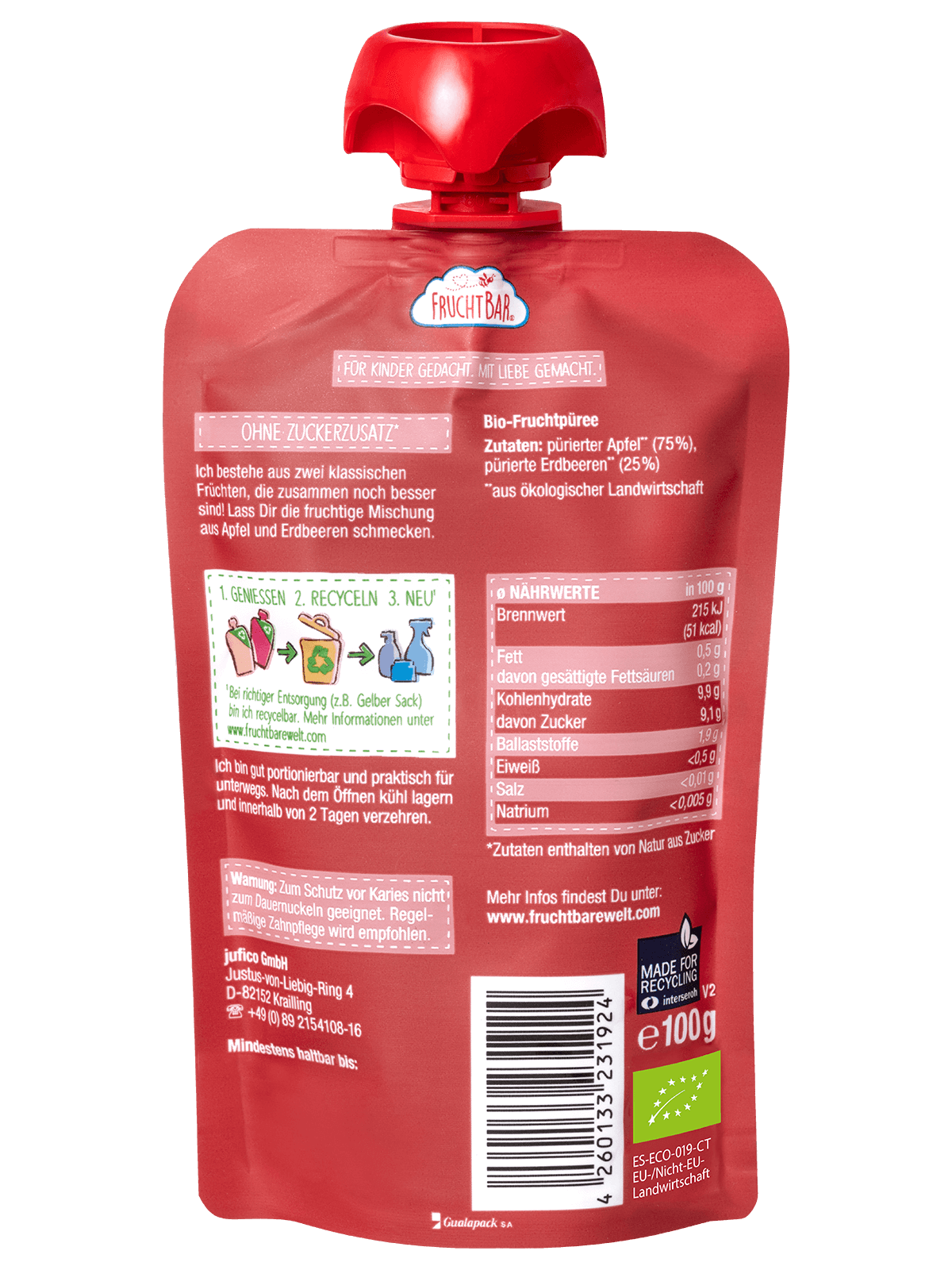 fruchtbar-bio-quetschie-erdbeere-apfel-fruchtp-ree-ab-6-monaten image 3