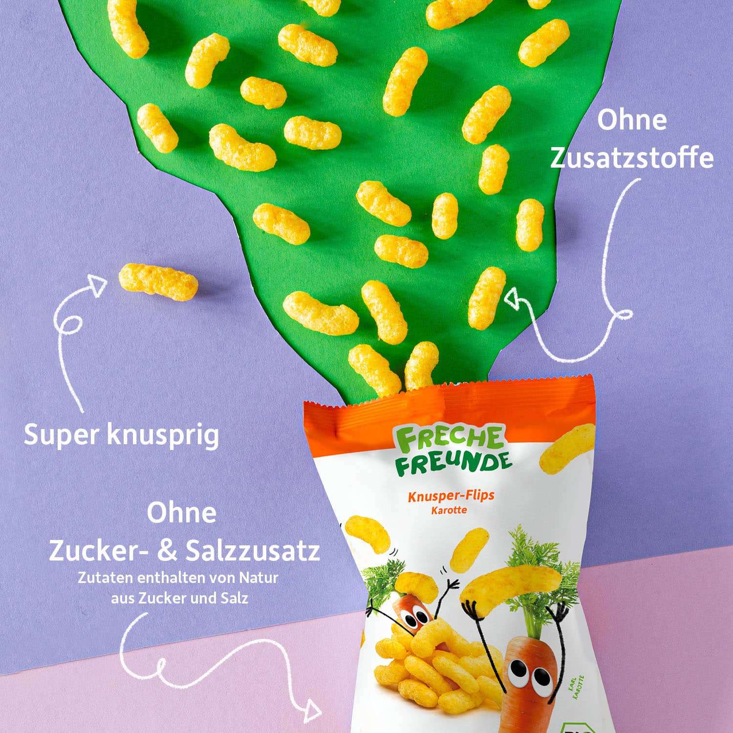freche-freunde-knabberzeug-knusper-flips-karotte-mais-snack image 2