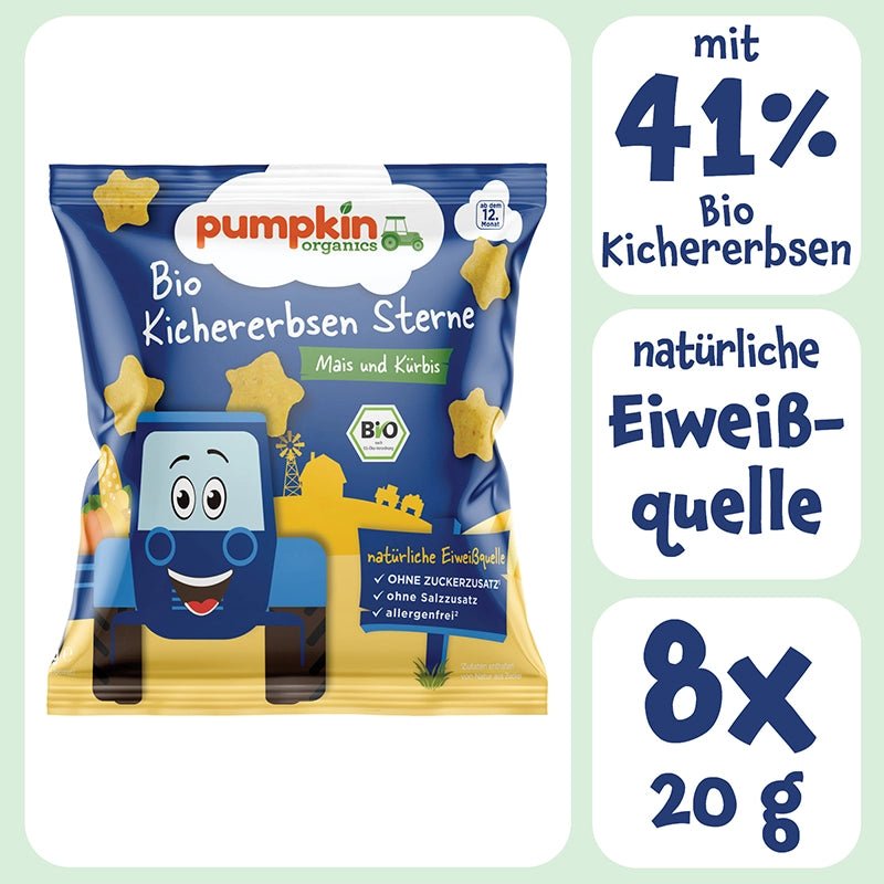 pumpkin-organics-kichererbsen-sterne-mais-k-rbis-snack-8er-pack image 2