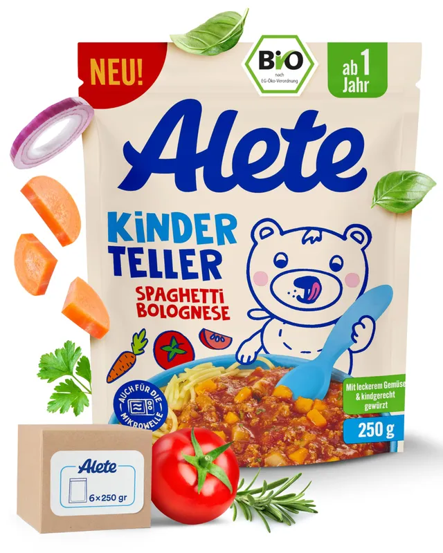 alete-kinderteller-spaghetti-bolognese-bio-250g-6er-pack-ab-1-jahr image 1