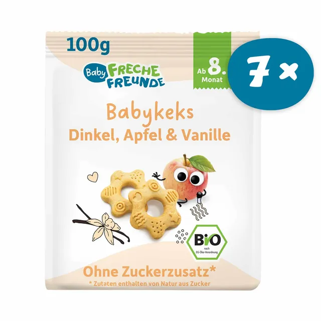freche-freunde-baby-babykeks-dinkel-apfel-vanille-100-g-bio image 1