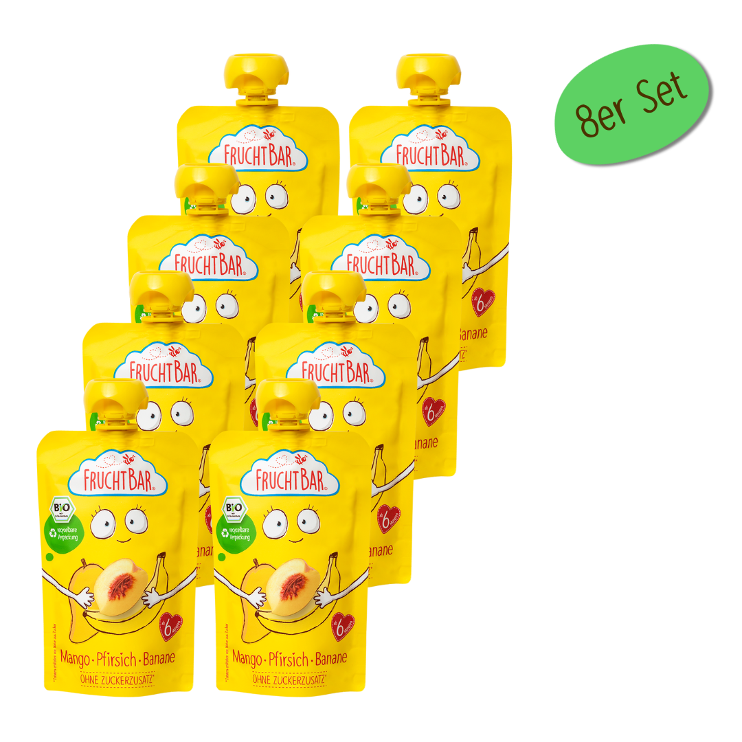 fruchtbar-bio-quetschie-mango-pfirsich-banane-quetschbeutel-ab-6-m image 1