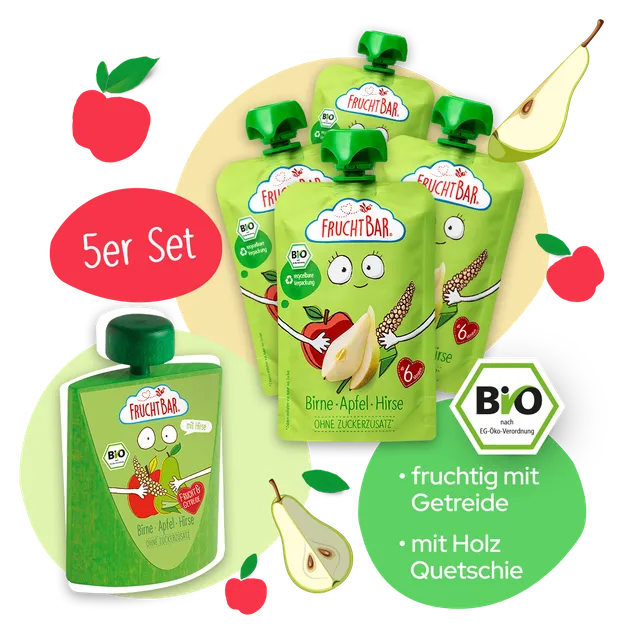 fruchtbar-bio-quetschie-birne-apfel-hirse-mit-erzi-set image 1