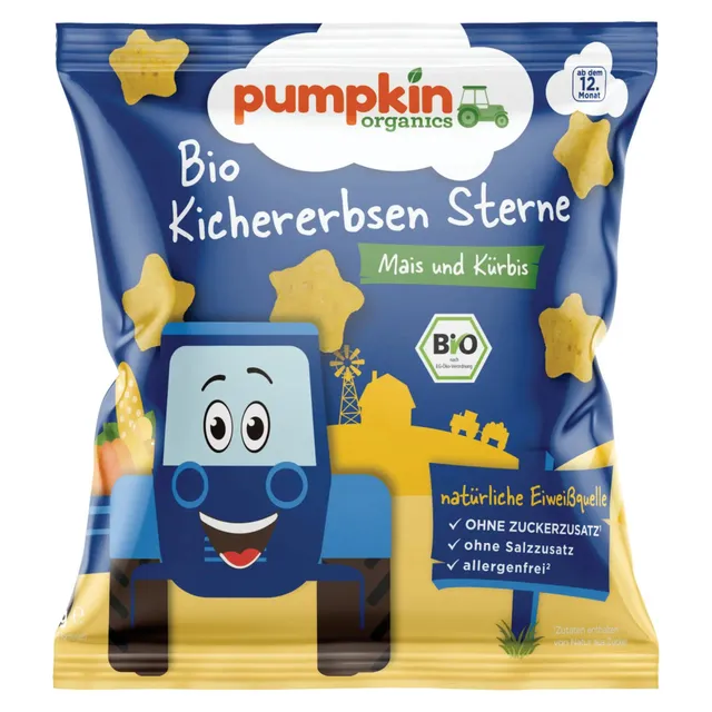 pumpkin-organics-kichererbsen-sterne-mais-k-rbis-snack-8er-pack image 1