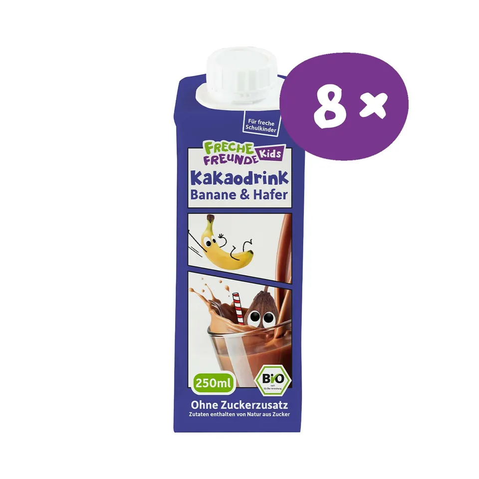 freche-freunde-kids-kakaodrink-banane-hafer-8er-pack image 1
