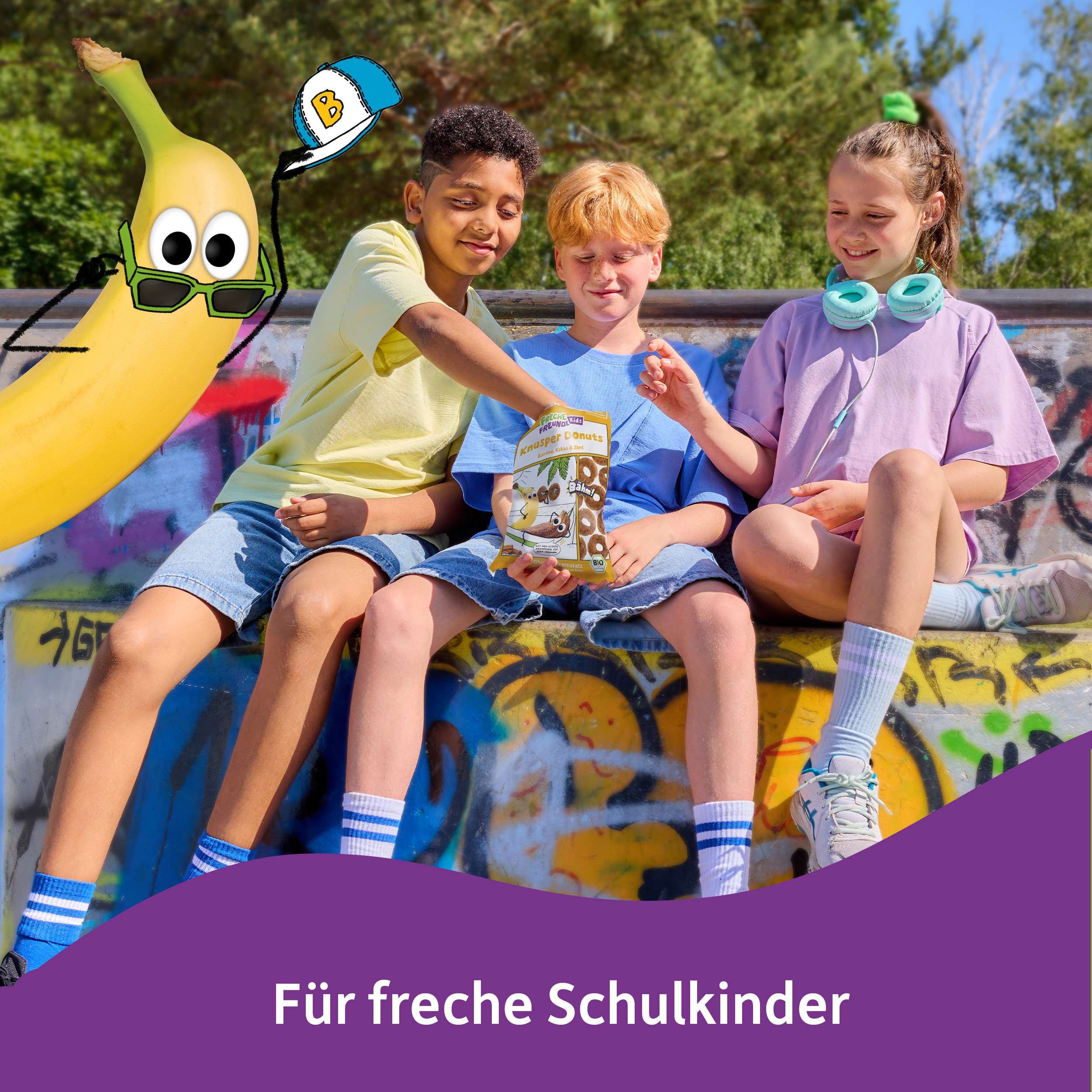 freche-freunde-knabberzeug-knusper-donuts-banane-kakao-zimt-5er-pack image 4