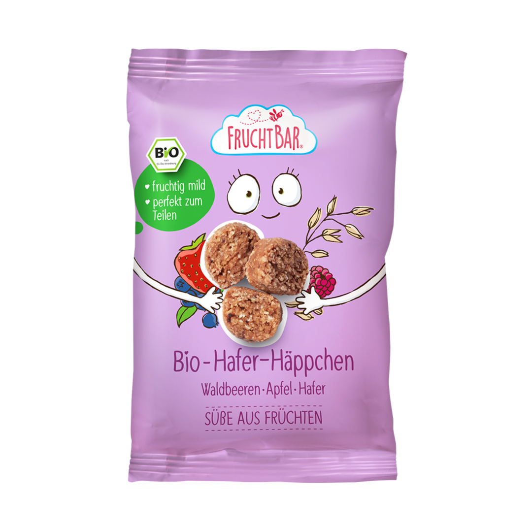 fruchtbar-bio-hafer-h-ppchen-waldbeeren-apfel-hafer-riegel-einzeln image 1