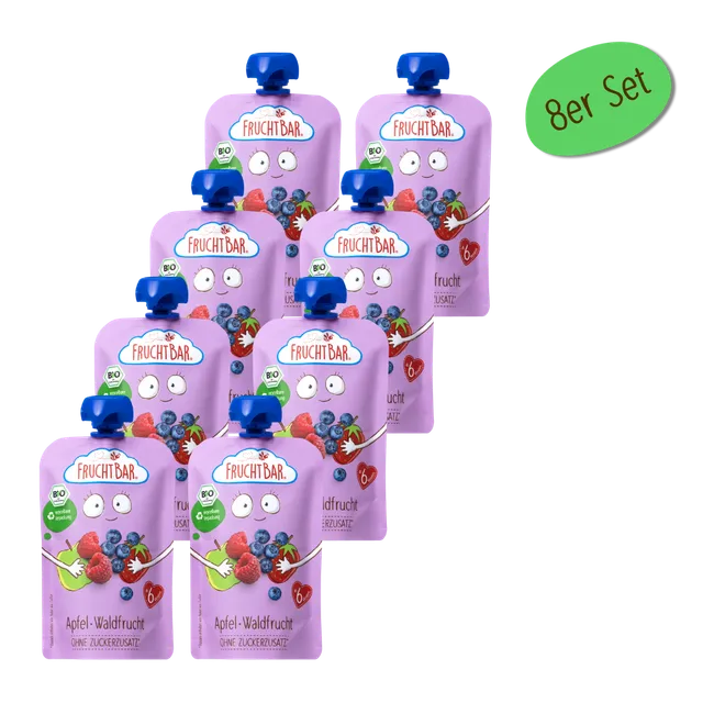 fruchtbar-bio-quetschie-apfel-waldfrucht-quetschbeutel-ab-6-monaten image 1
