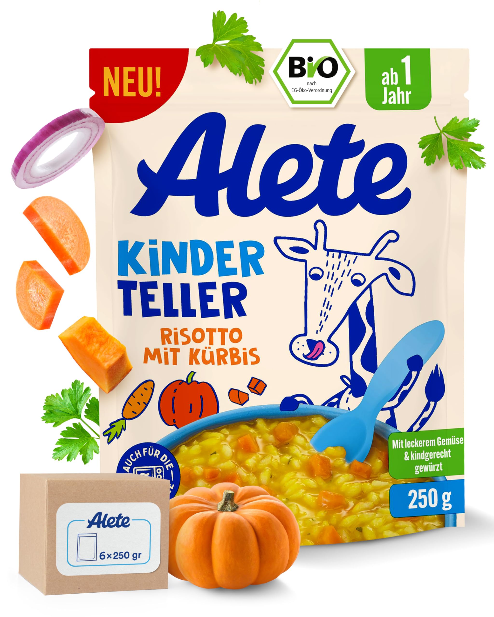 alete-kinderteller-risotto-mit-k-rbis-men-6x250g-ab-1-jahr-bio image 1