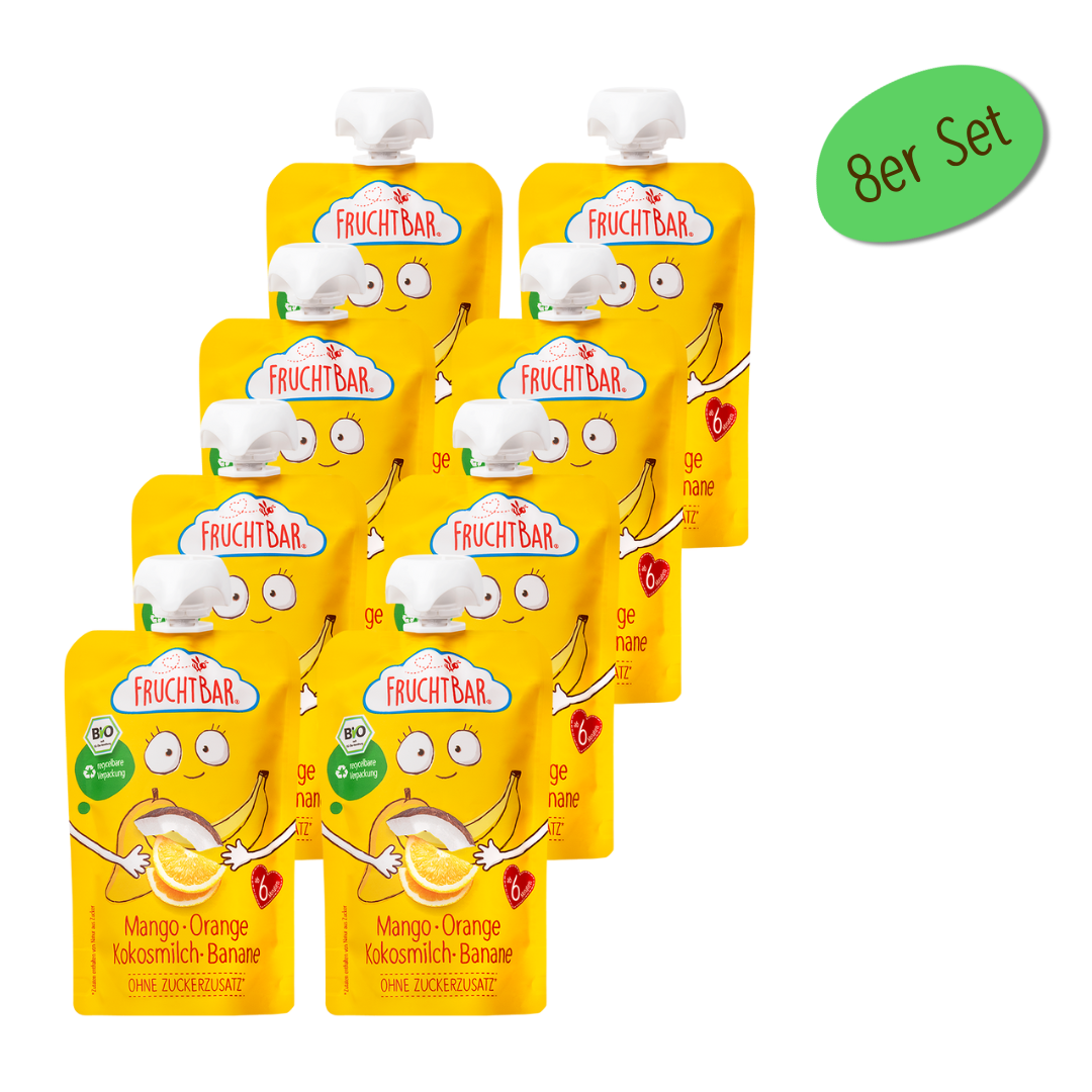 fruchtbar-bio-quetschie-mango-orange-kokosmilch-banane-ab-6-monaten image 1