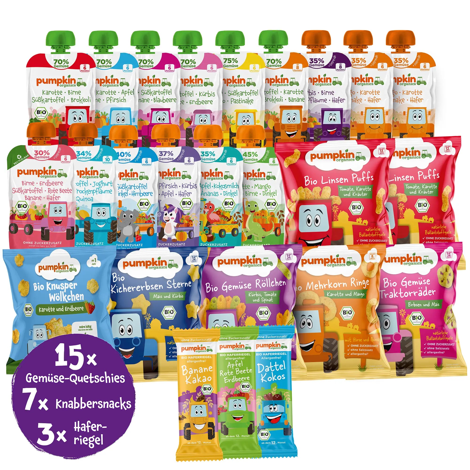 pumpkin-organics-bio-knabbersnacks-baby-snack-probierpaket-ohne-zuckerzusatz image 1
