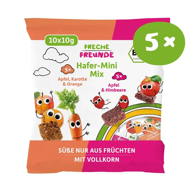 freche-freunde-riegel-hafer-mini-mix-apfel-himbeere-riegel image 1