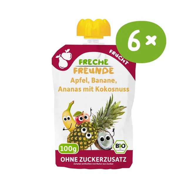 freche-freunde-quetschies-apfel-banane-ananas-kokosnuss-bio image 1
