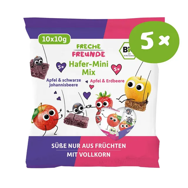 freche-freunde-riegel-hafer-mini-mix-apfel-beere-bio image 1