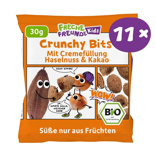 freche-freunde-crunchy-bits-haselnuss-kakao-kinderm-sli-vegan image 1