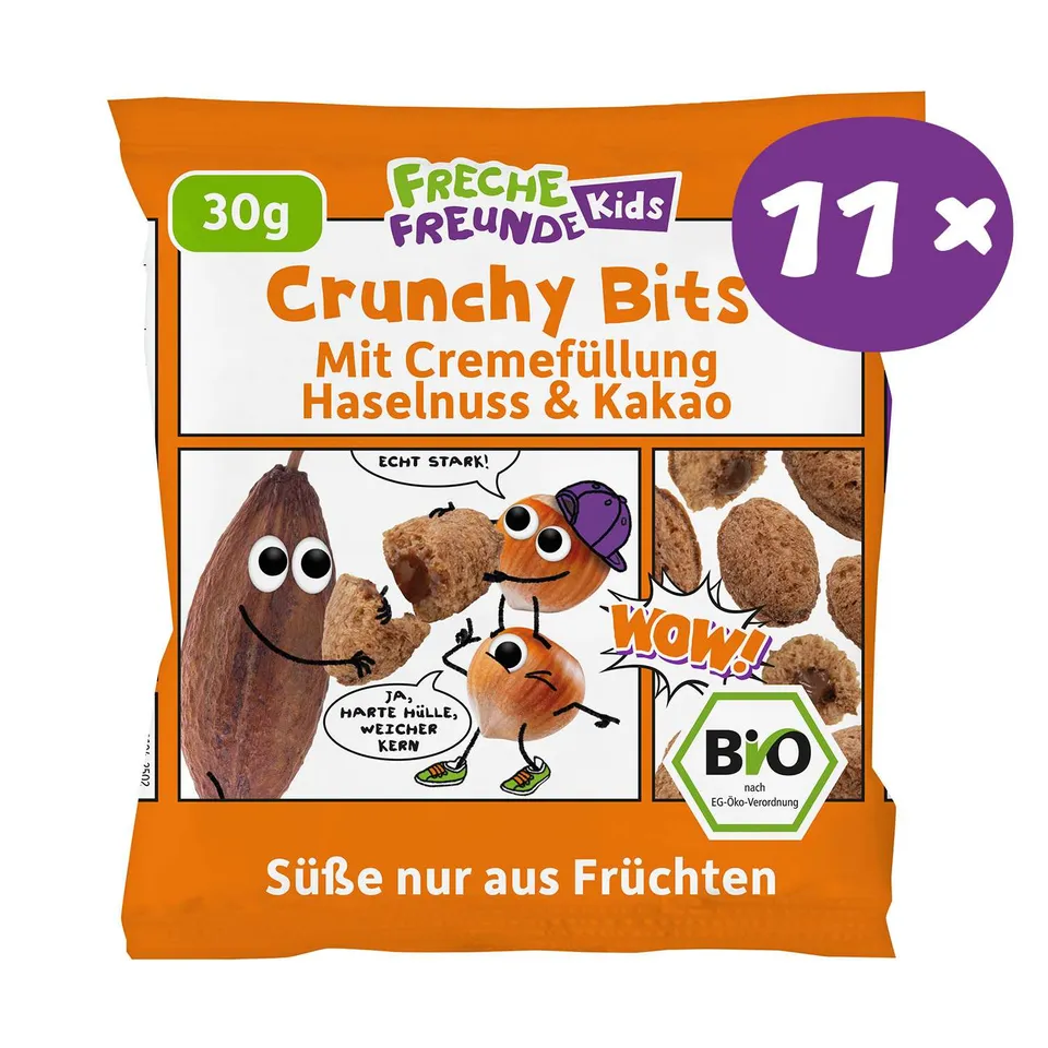 freche-freunde-crunchy-bits-haselnuss-kakao-kinderm-sli-vegan image 1