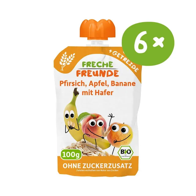 freche-freunde-quetschie-pfirsich-apfel-banane-hafer-bio image 1